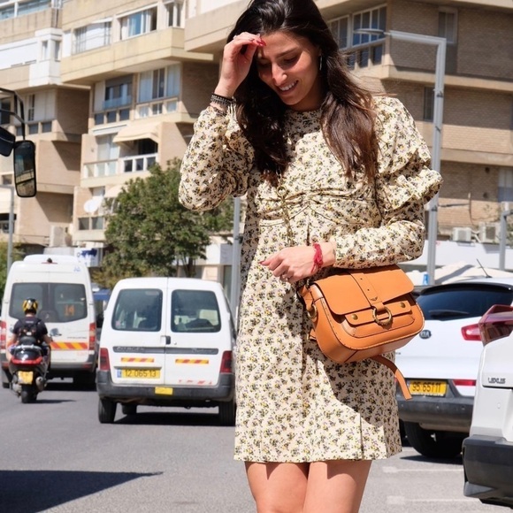 ZADIG & VOLTAIRE Runaway Floral Yellow Piping Short Summer Mini Dress M - Picture 10 of 10